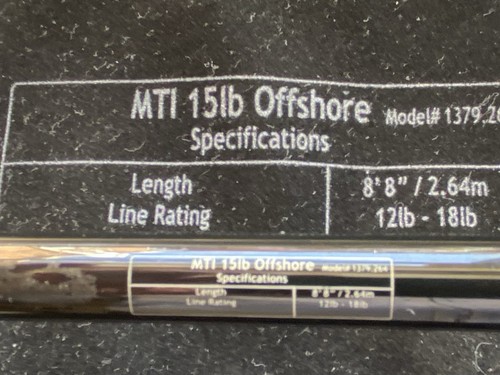 Mti offshore 15lb - mti, rod